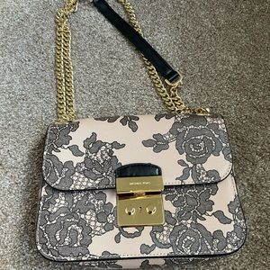 Michael Kors Sloan Editor lace pattern bag